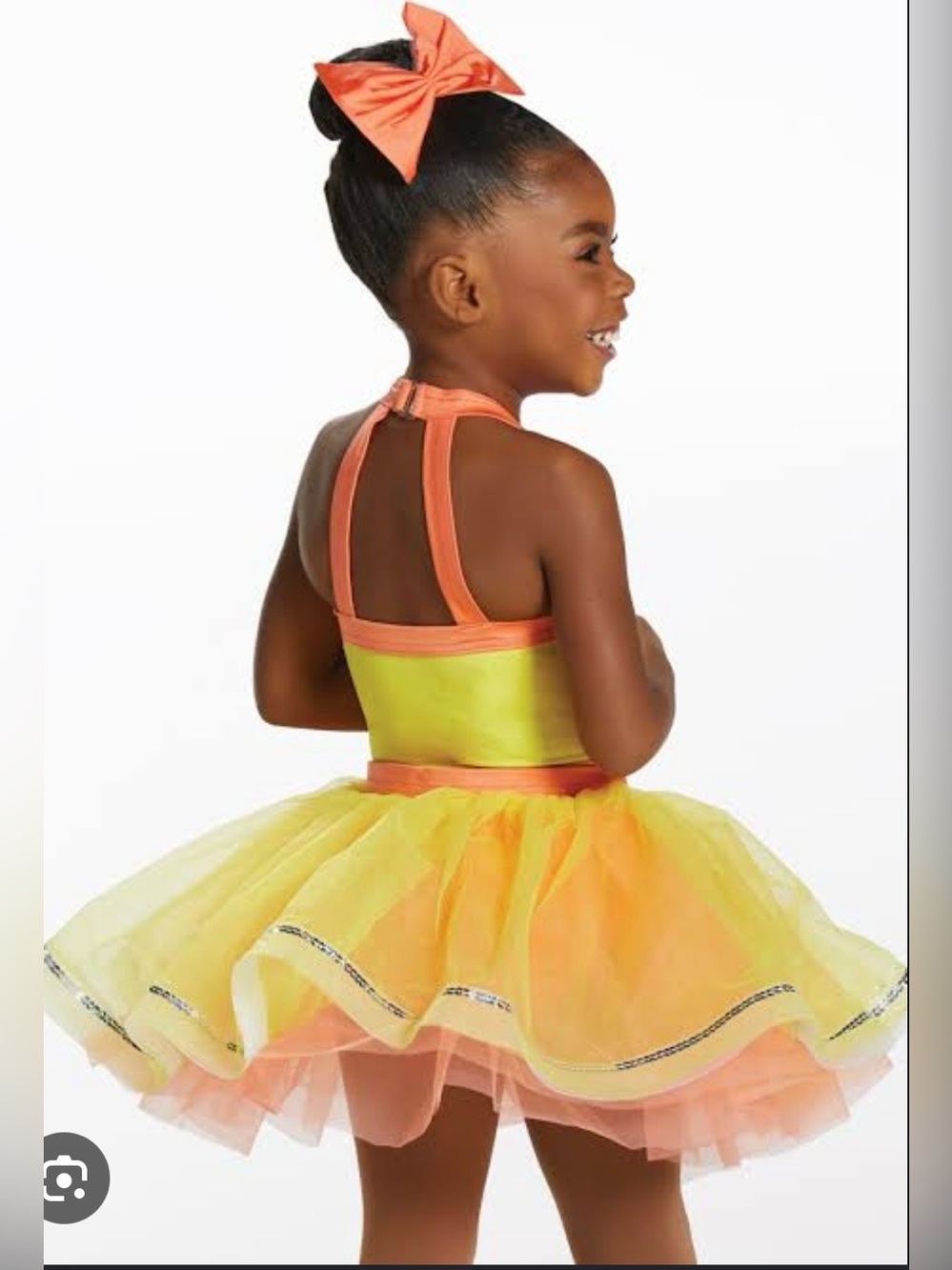 Weissman Little Girl's Bright Halter Dance Dress & Bow, Style 13625, Size XSC